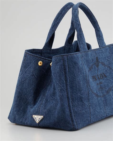 prada jean bag|prada denim tote bag.